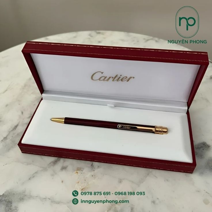 Mẫu hộp cứng đựng bút in logo thương hiệu